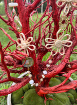 Collar flor fibra natural