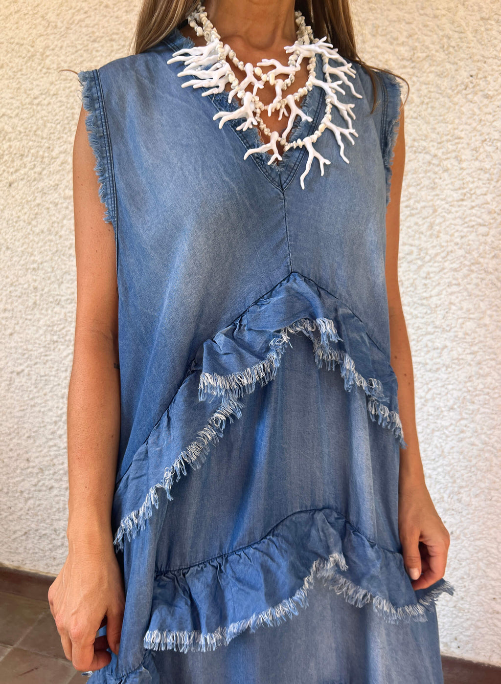 Collar coral blanco