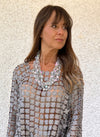 Collar lentejuelas plata