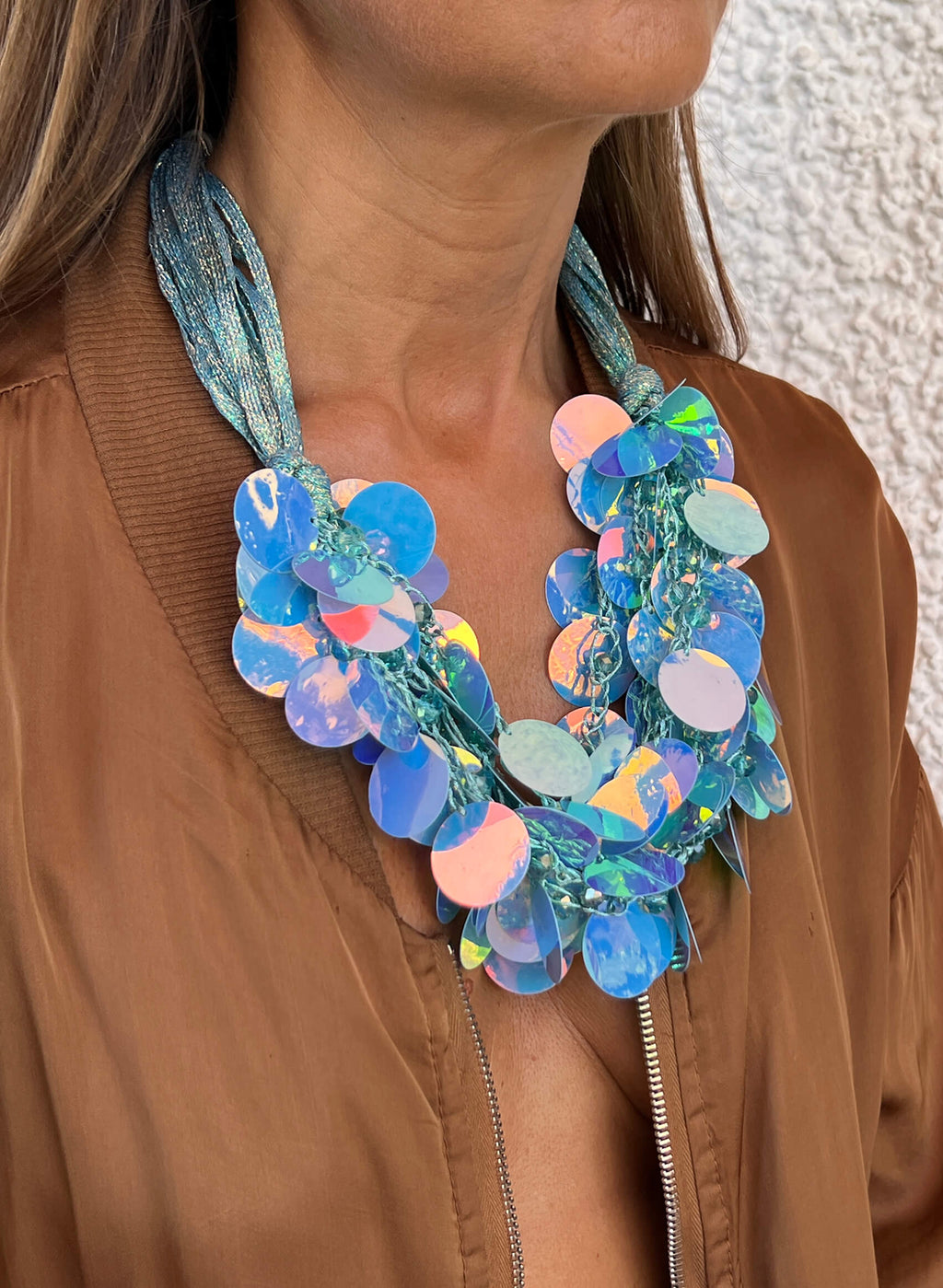 Collar redondeles azules