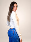 Jersey cropped ochos hueso