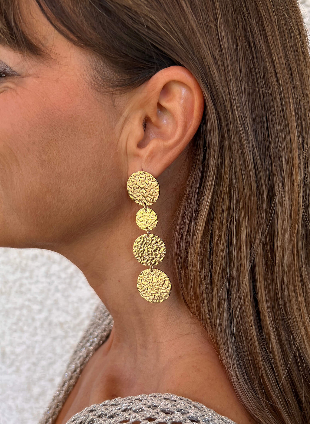 Pendientes círculos labrados