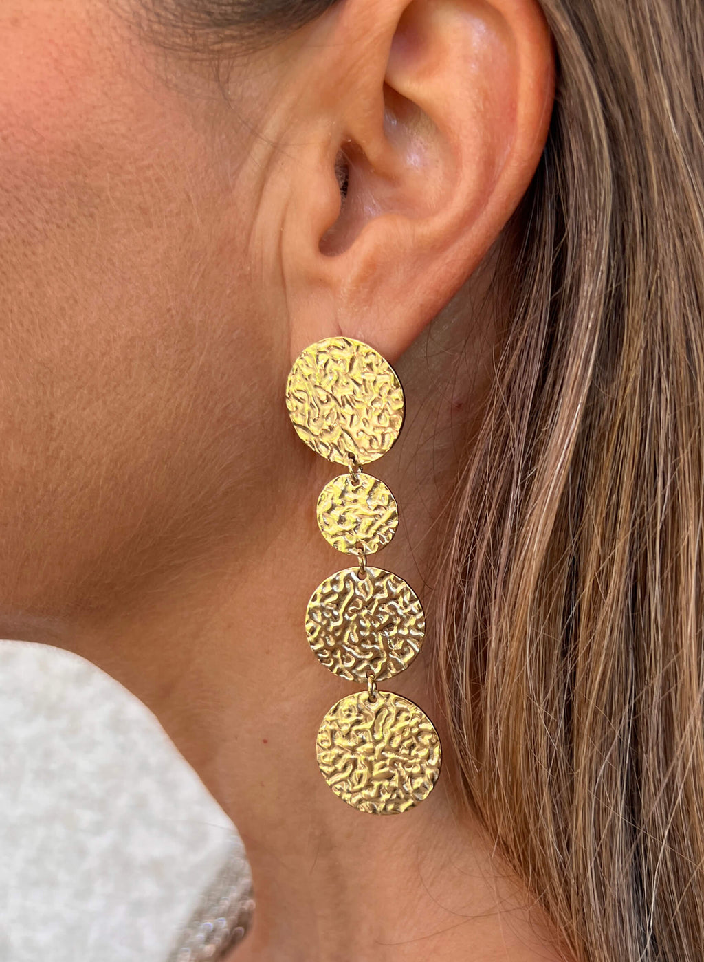 Pendientes círculos labrados