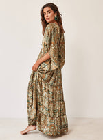 Vestido largo seda paisley