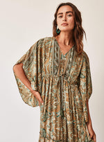 Vestido largo seda paisley