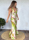 Vestido raso largo Tie Dye