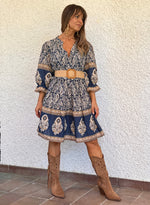 Vestido corto estampado