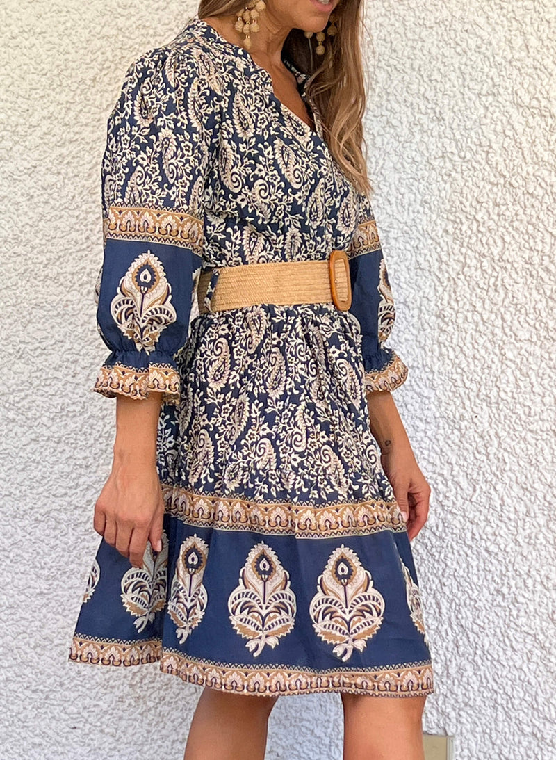 Vestido corto estampado