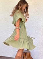 Vestido corto cruzado